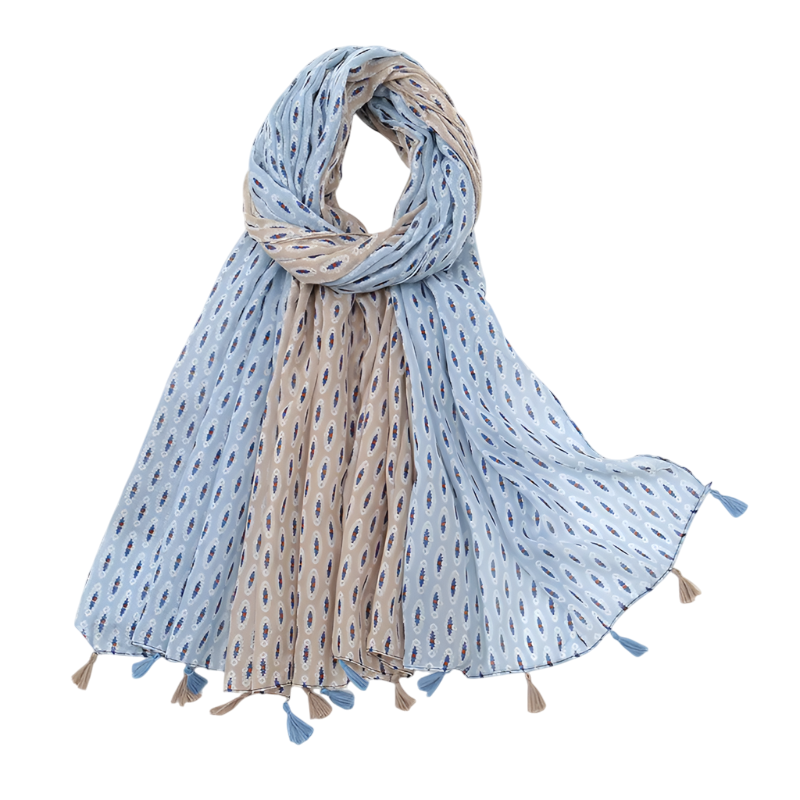 Printed Tassel Hijabs - 1 (Multiple Designs)