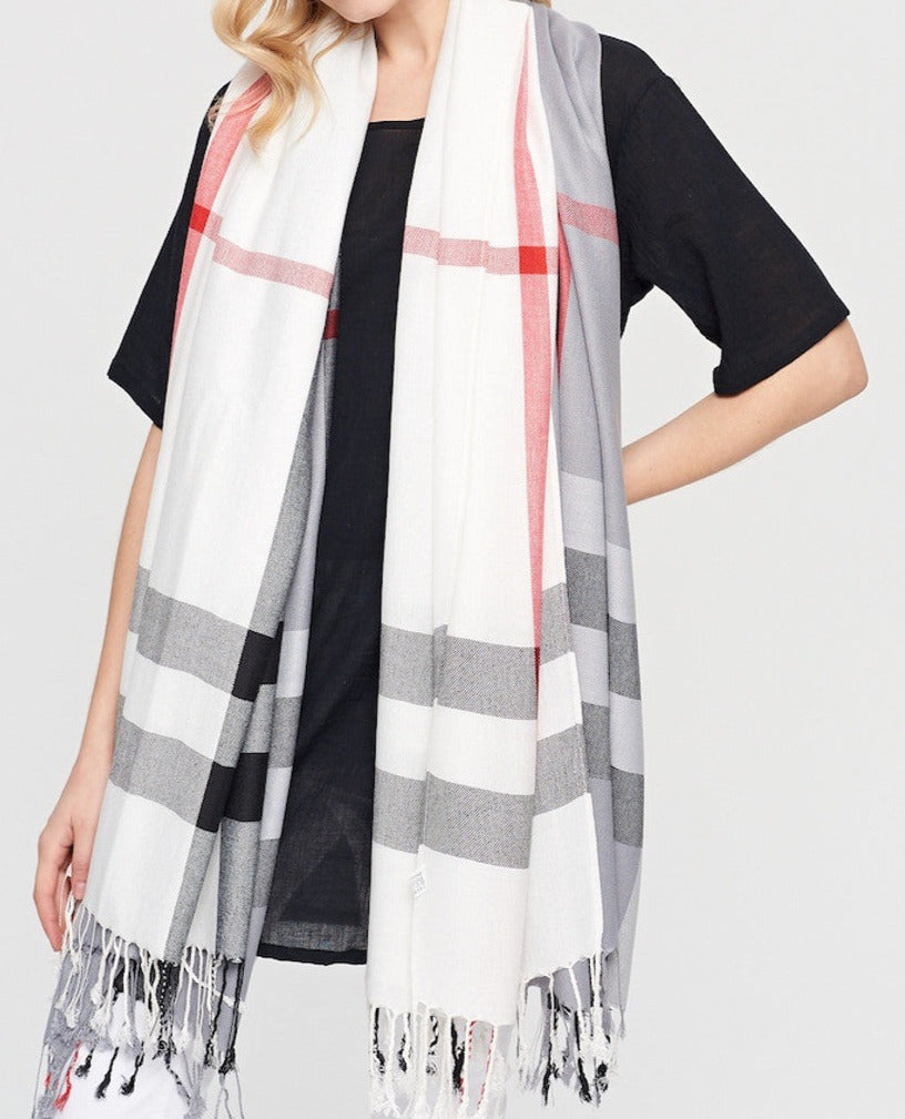 White Burbs Scarf - Chaddors