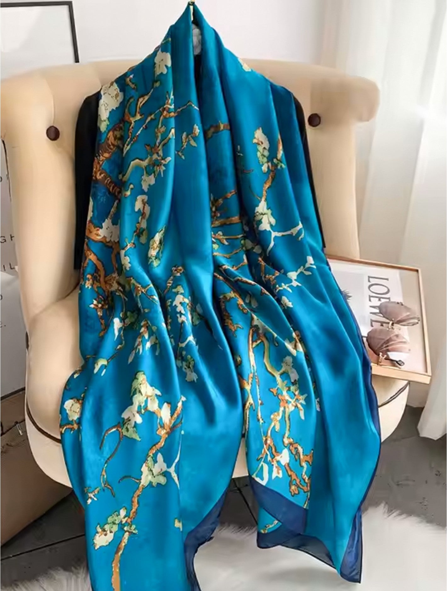 Turquoise Floral Hijab