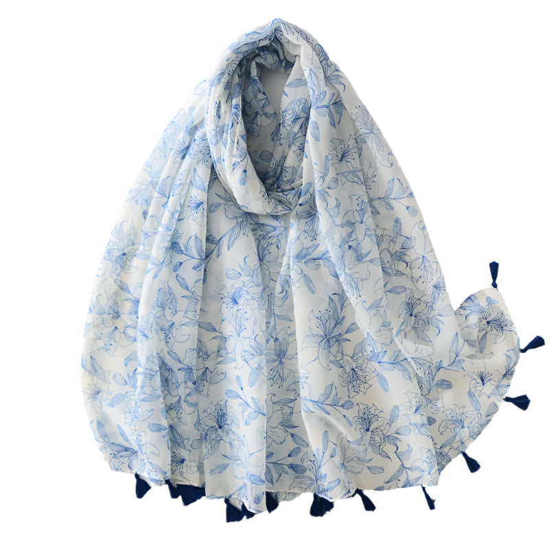 Printed Tassel Hijabs - 2 (Multiple Designs)