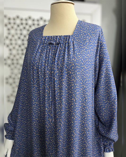 Printed A-Line Dress - Chaddors