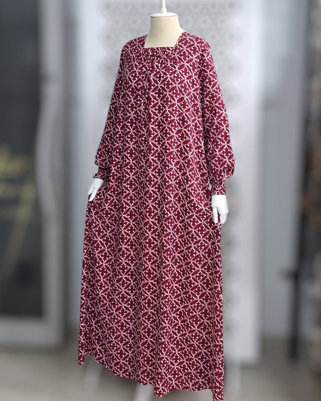 Printed A-Line Dress