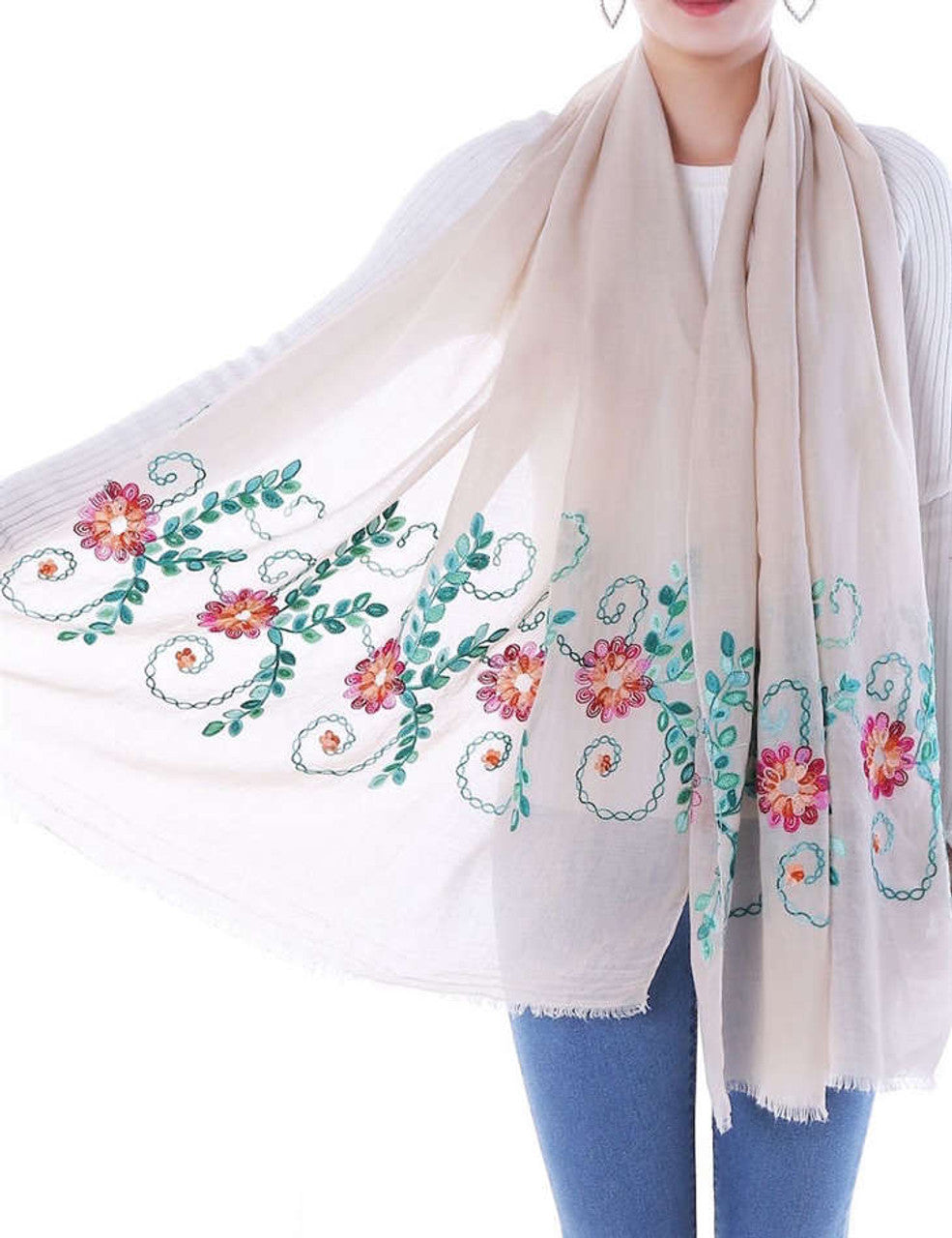 Multi Embroidery Hijab + - Chaddors