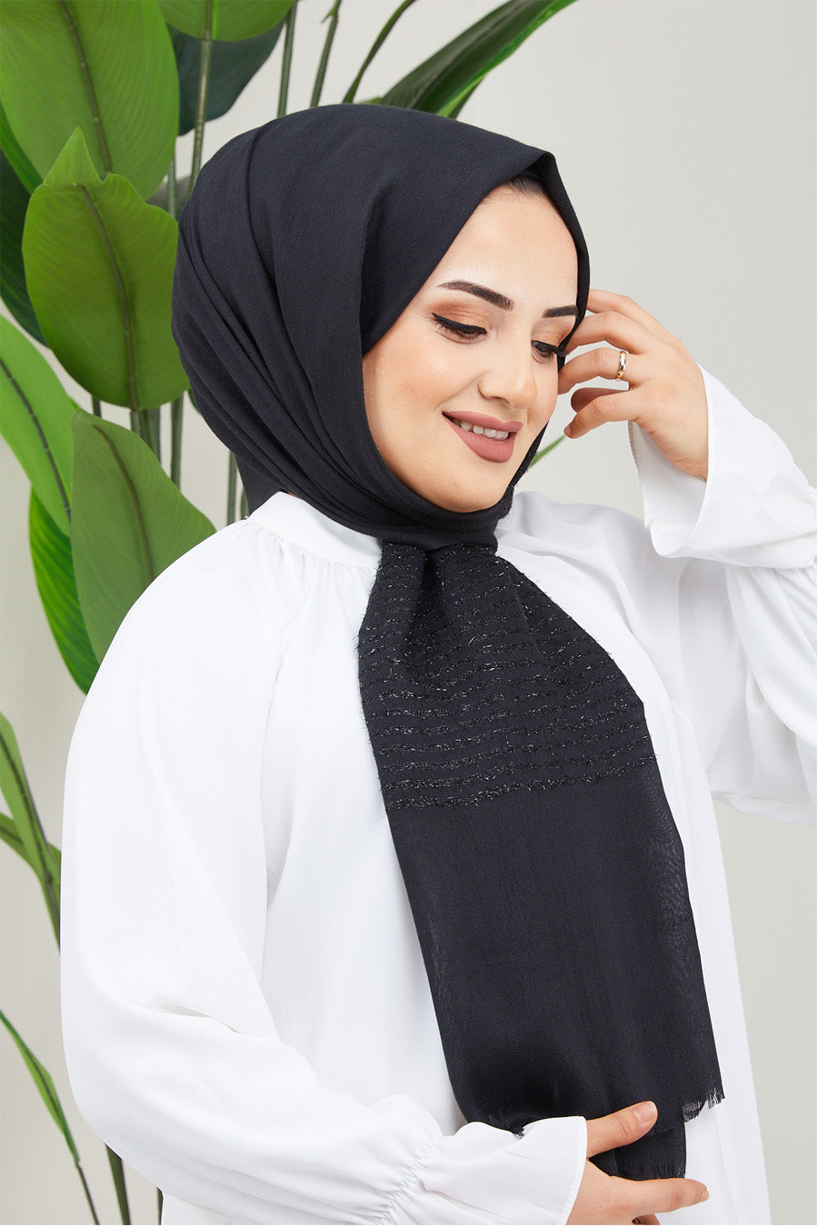 Glitter Lines Turkish Hijab +