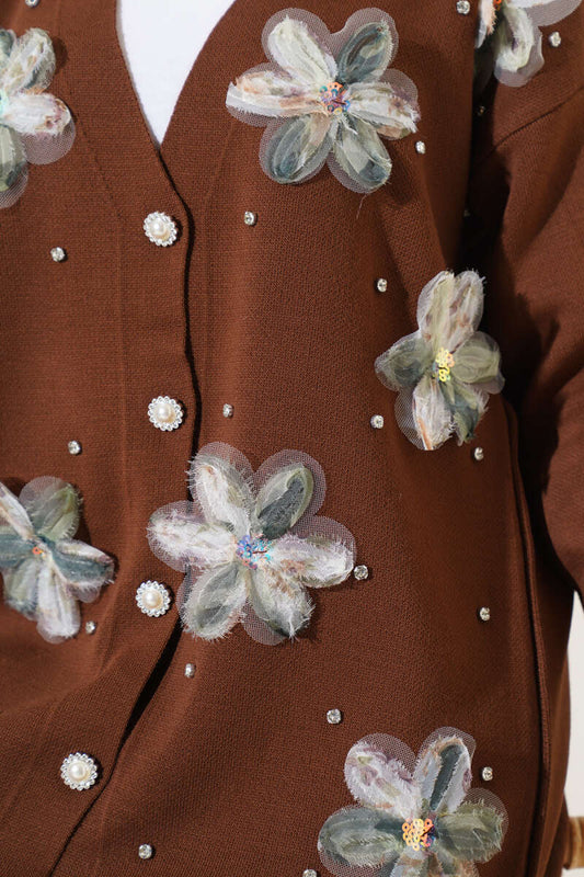 Chocolate Flowers Knitted Co-ord