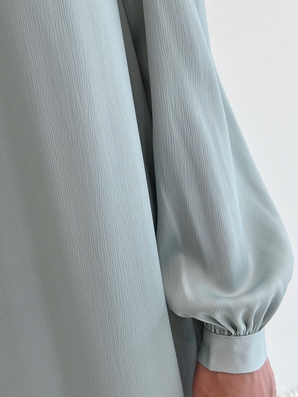 Mint Satin Blend Dress - Chaddors