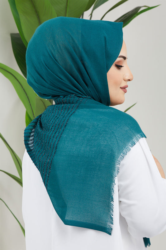 Glitter Lines Turkish Hijab + - Chaddors