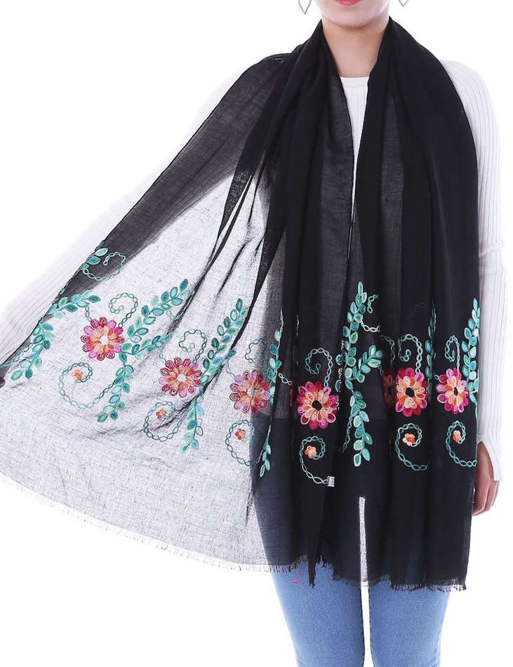 Multi Embroidery Hijab + - Chaddors