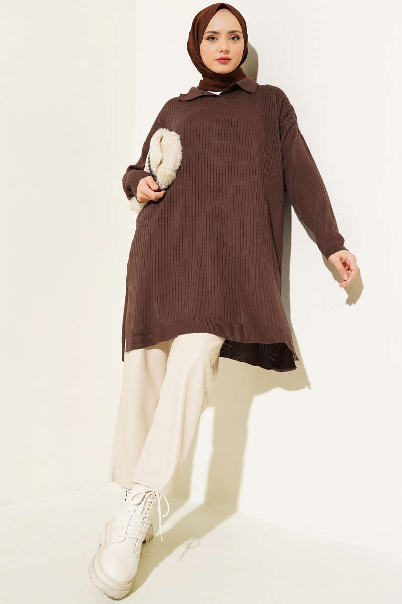Collar Style Tunic Sweater +