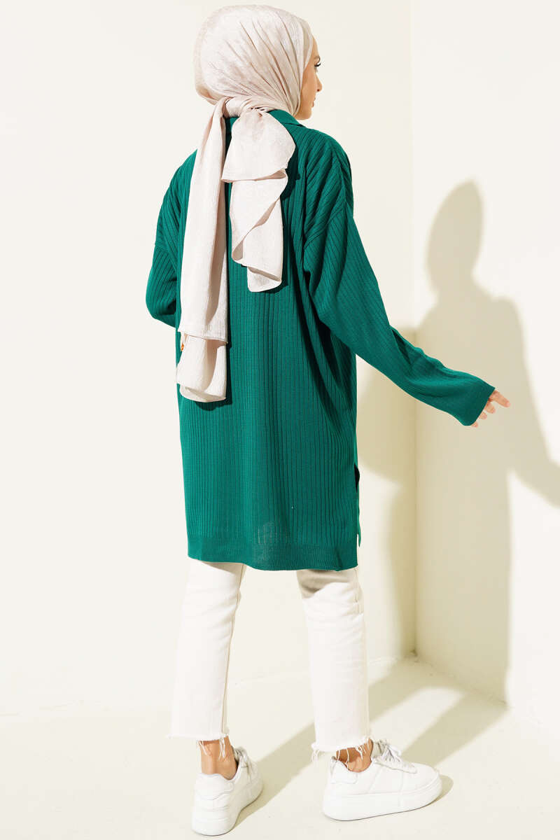 Collar Style Tunic Sweater +