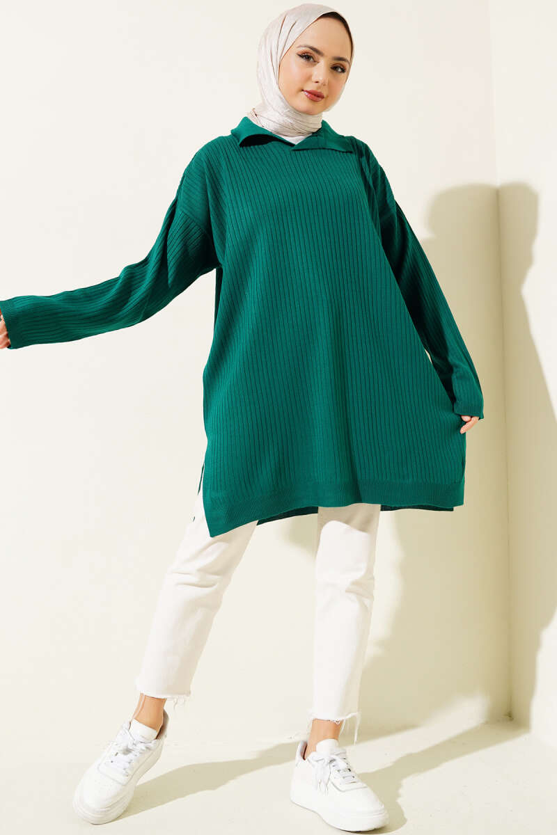 Collar Style Tunic Sweater +
