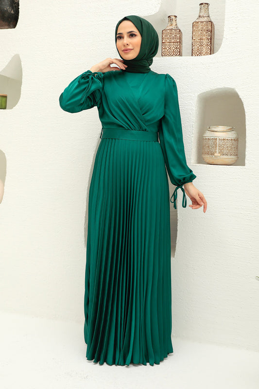 Emerald Silk Turkish Dress