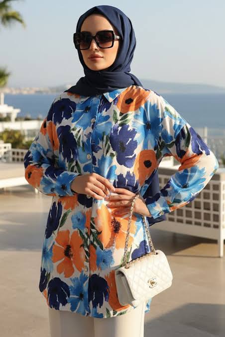 Colors Modest Tunic Top - Chaddors