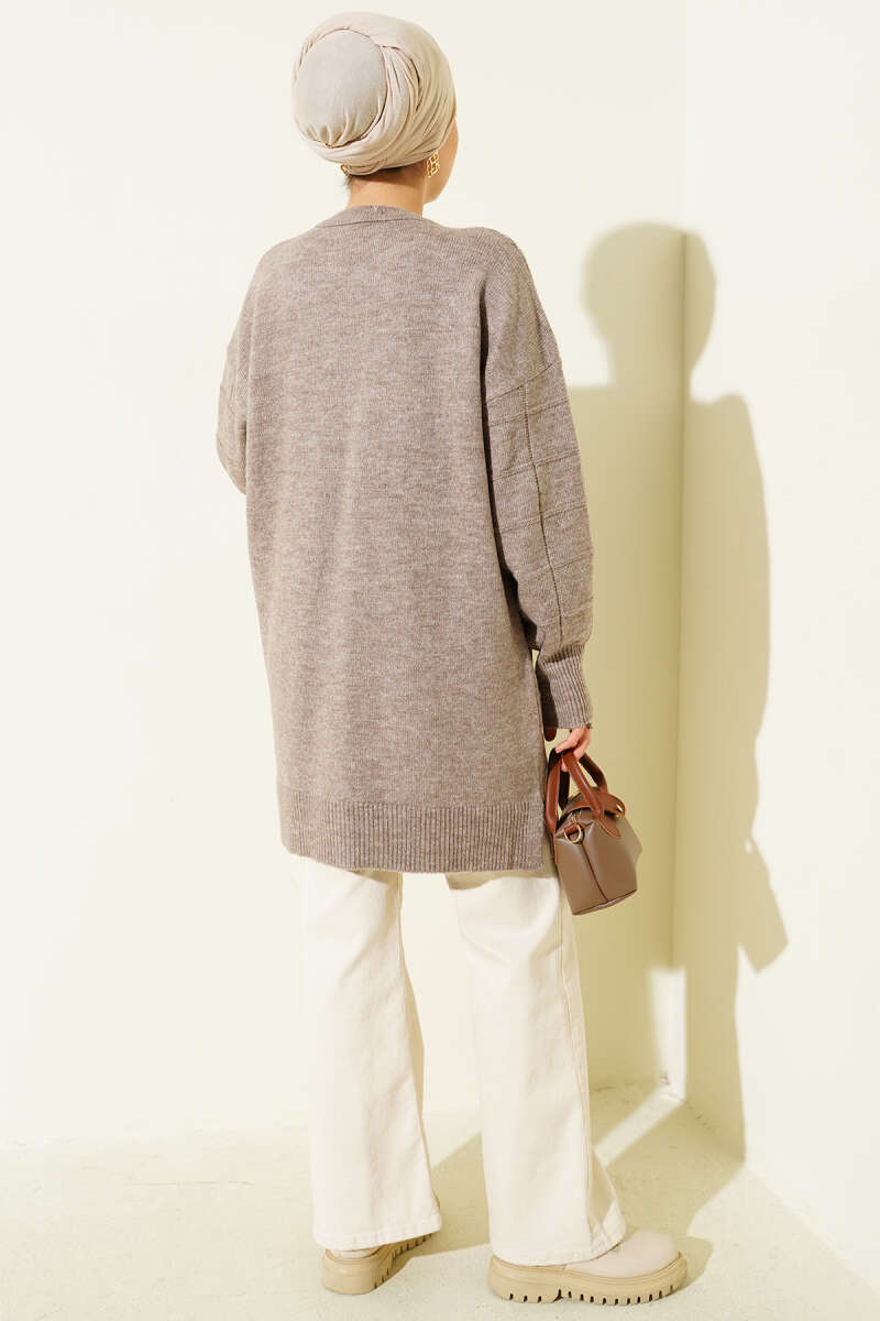 Square Patterned Soft Knit Tunic - Chaddors