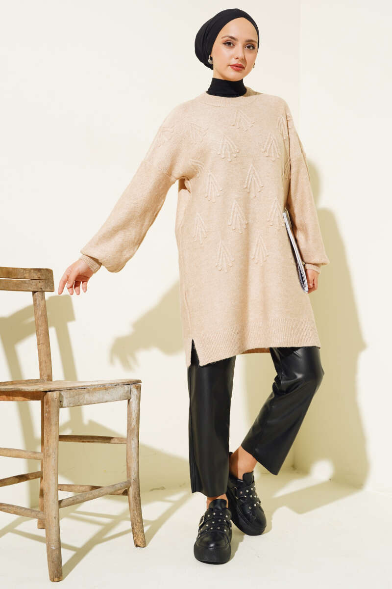 Embossed Tunic Sweater - Chaddors