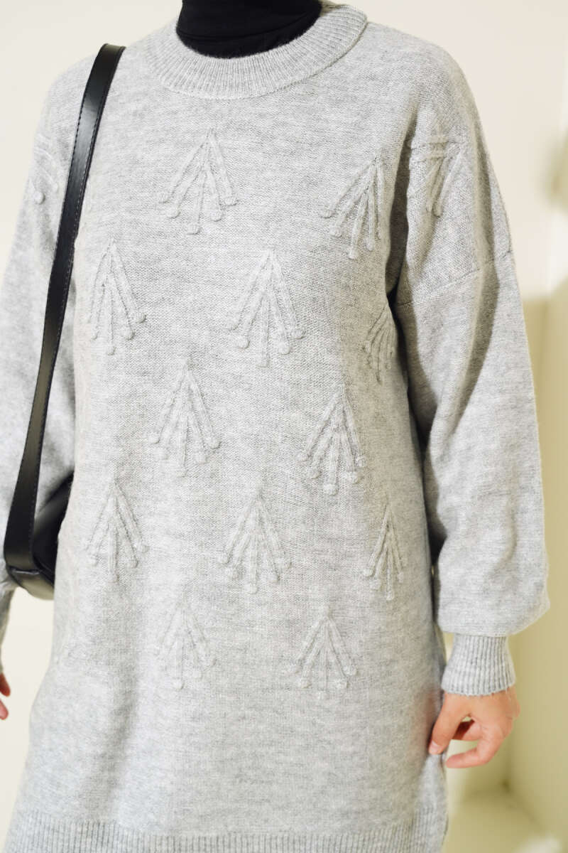 Embossed Tunic Sweater - Chaddors