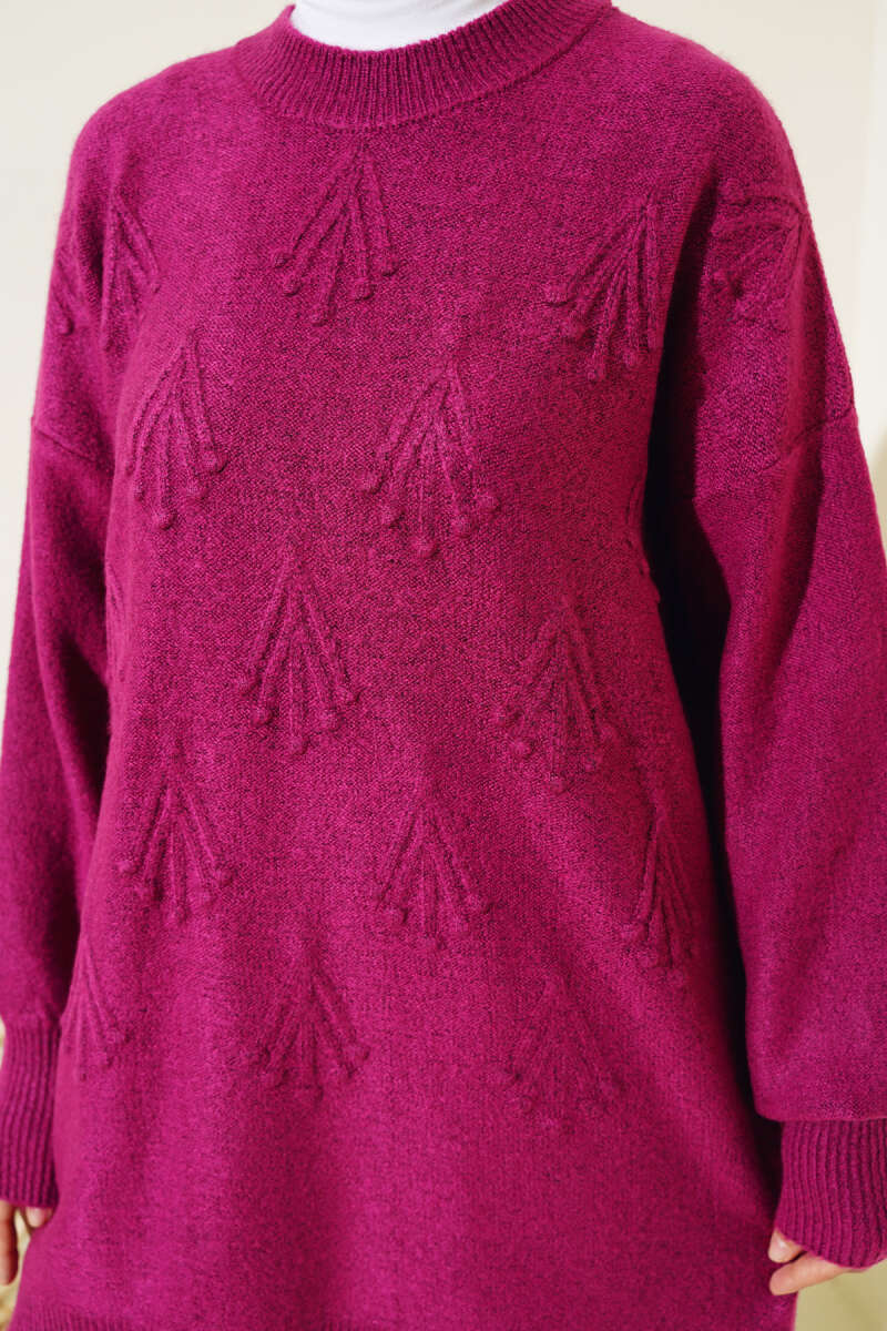 Embossed Tunic Sweater - Chaddors