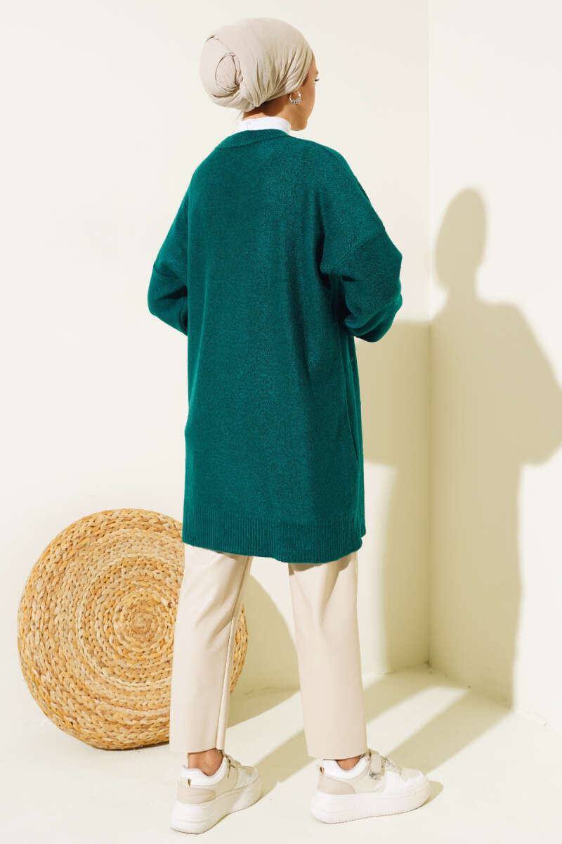 Emerald Cherry Bunch Embossed Soft Knit Tunic - Chaddors