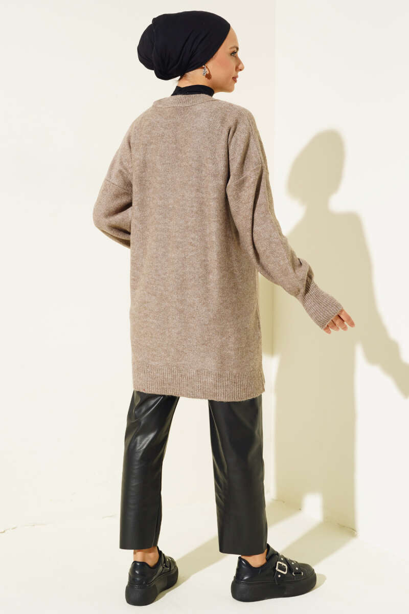 Mink Cherry Bunch Embossed Soft Knit Tunic - Chaddors