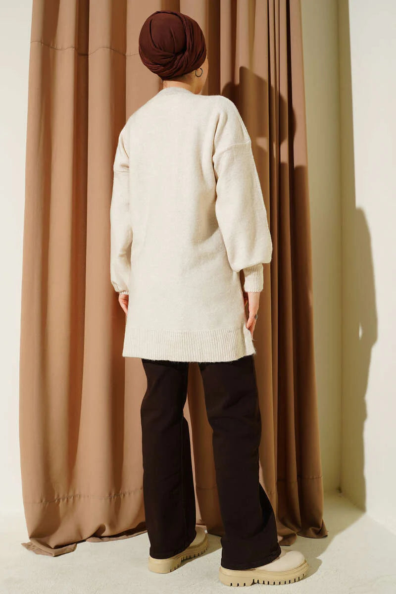 Stone Cherry Bunch Embossed Soft Knit Tunic - Chaddors