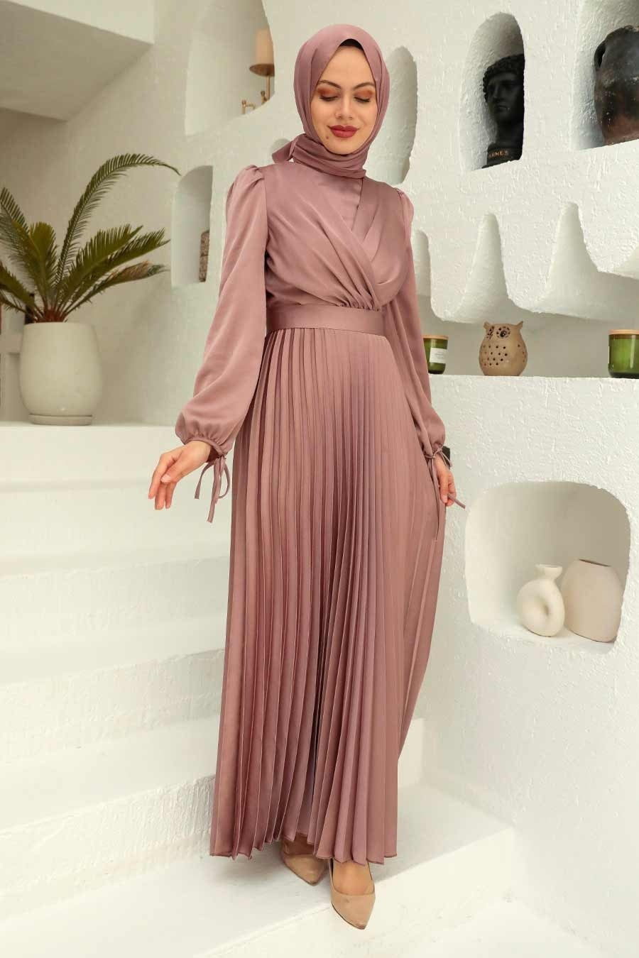 Rose Gold Silk Turkish Dress