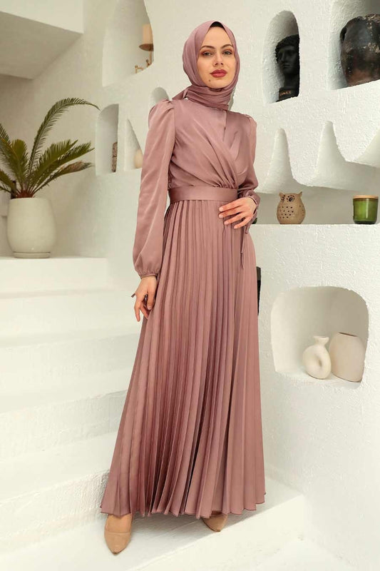 Rose Gold Silk Turkish Dress