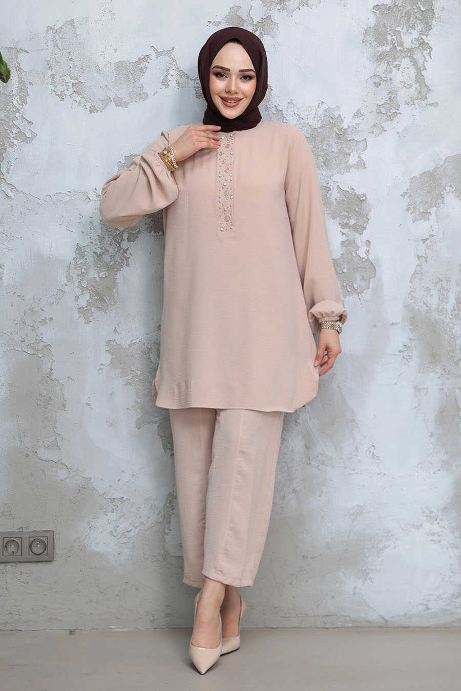 Modest Beige Dual Set