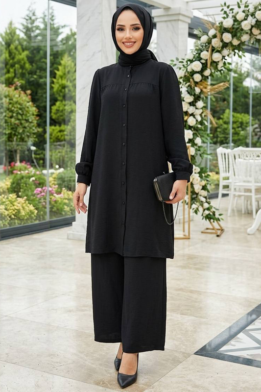 Black Tunic & Trousers Set - Chaddors