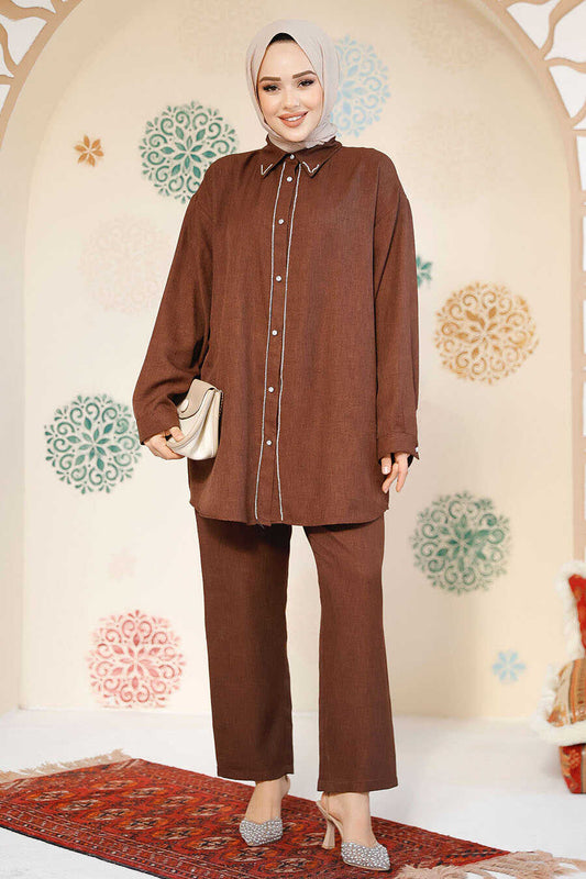 Brown 2 Piece Turkish Suit