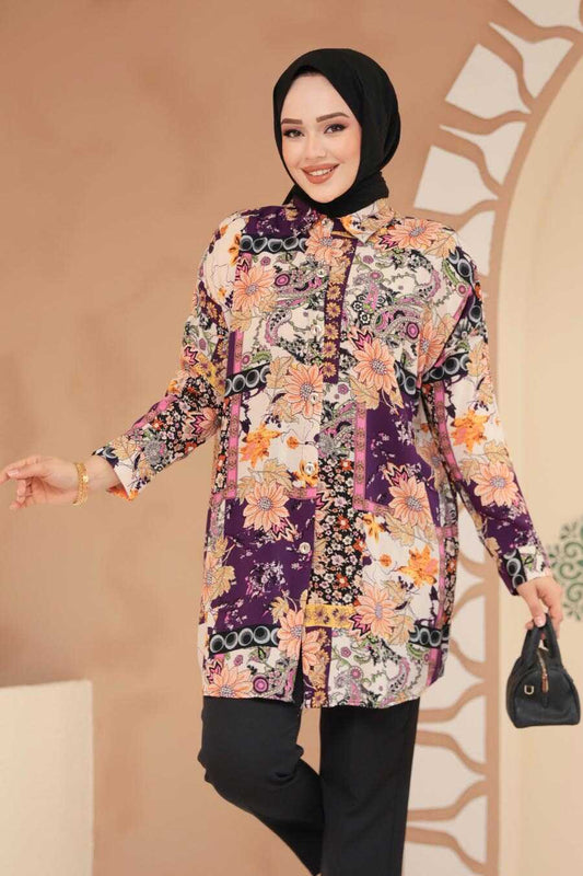 Colors Modest Tunic Top - Chaddors