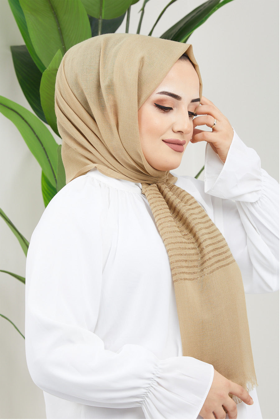 Glitter Lines Turkish Hijab +