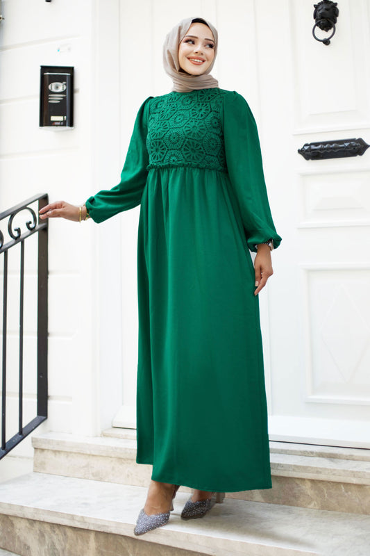Green Net Body Dress