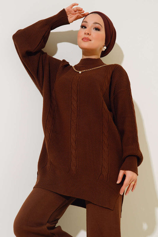 Brown Cable Knit Co-ord - Chaddors