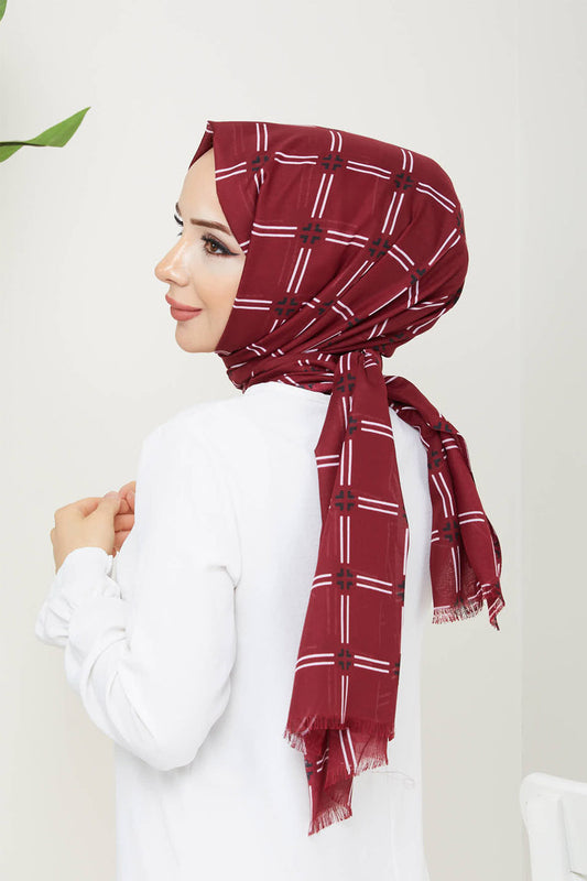 Block Print Turkish Hijab +
