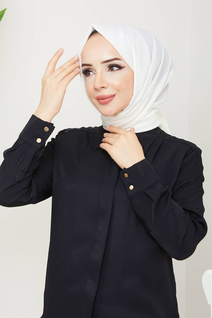 Plain Tassel Turkish Hijab +