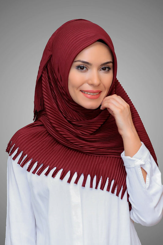 Maroon Made Up Hijabs