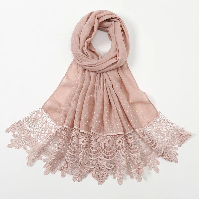 Luxury Floral Lace Hijab +