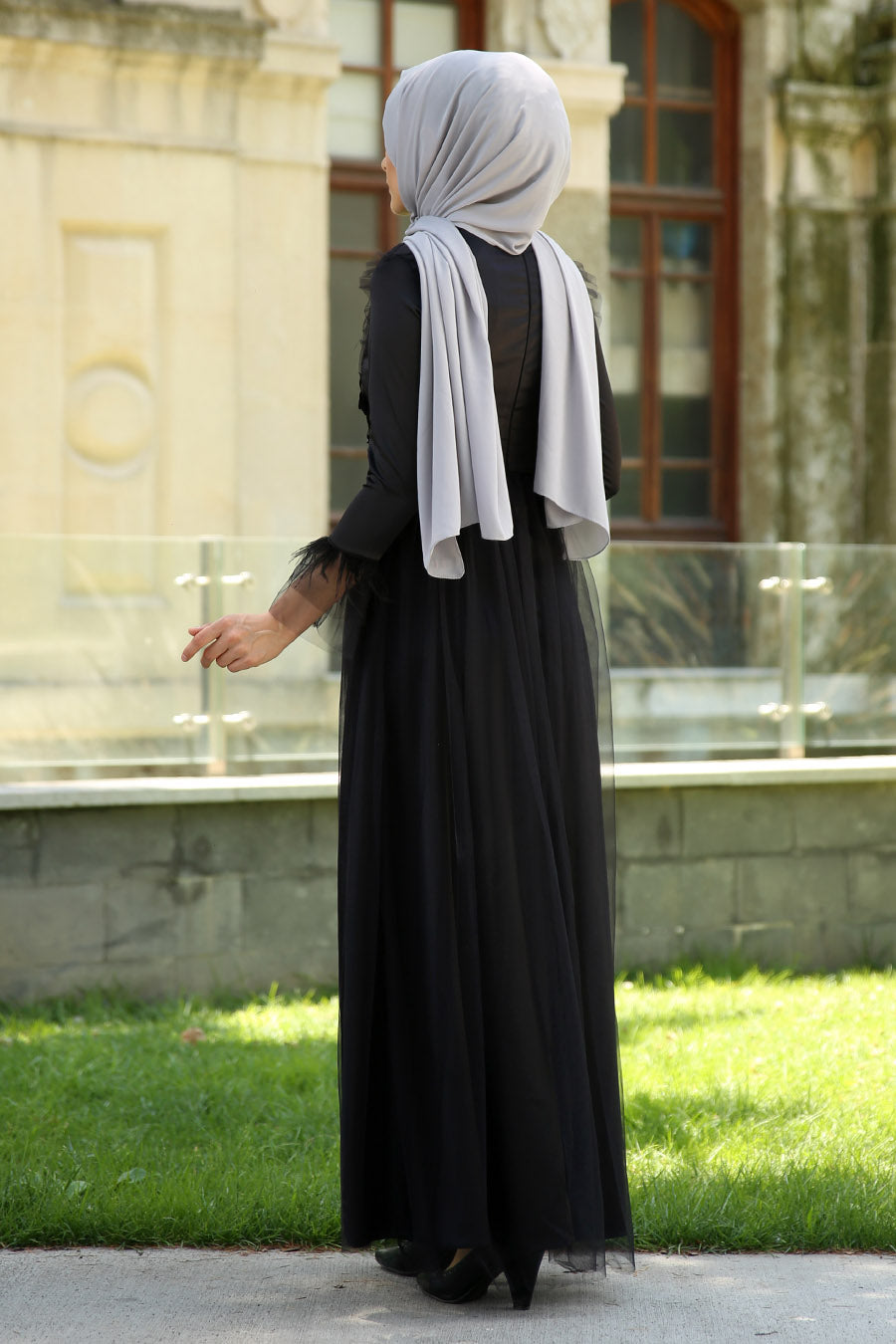 Manha Black Princess Turkish Dress