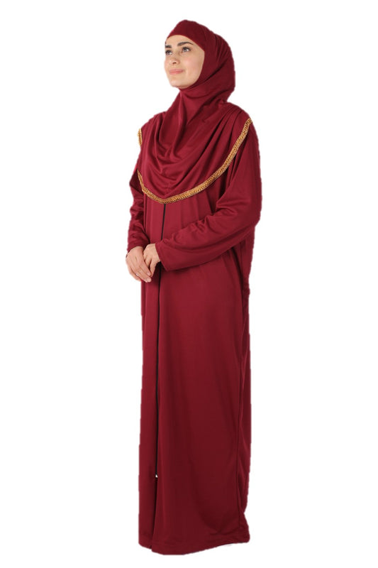 Rouge Zipper Turkish Prayer Dress
