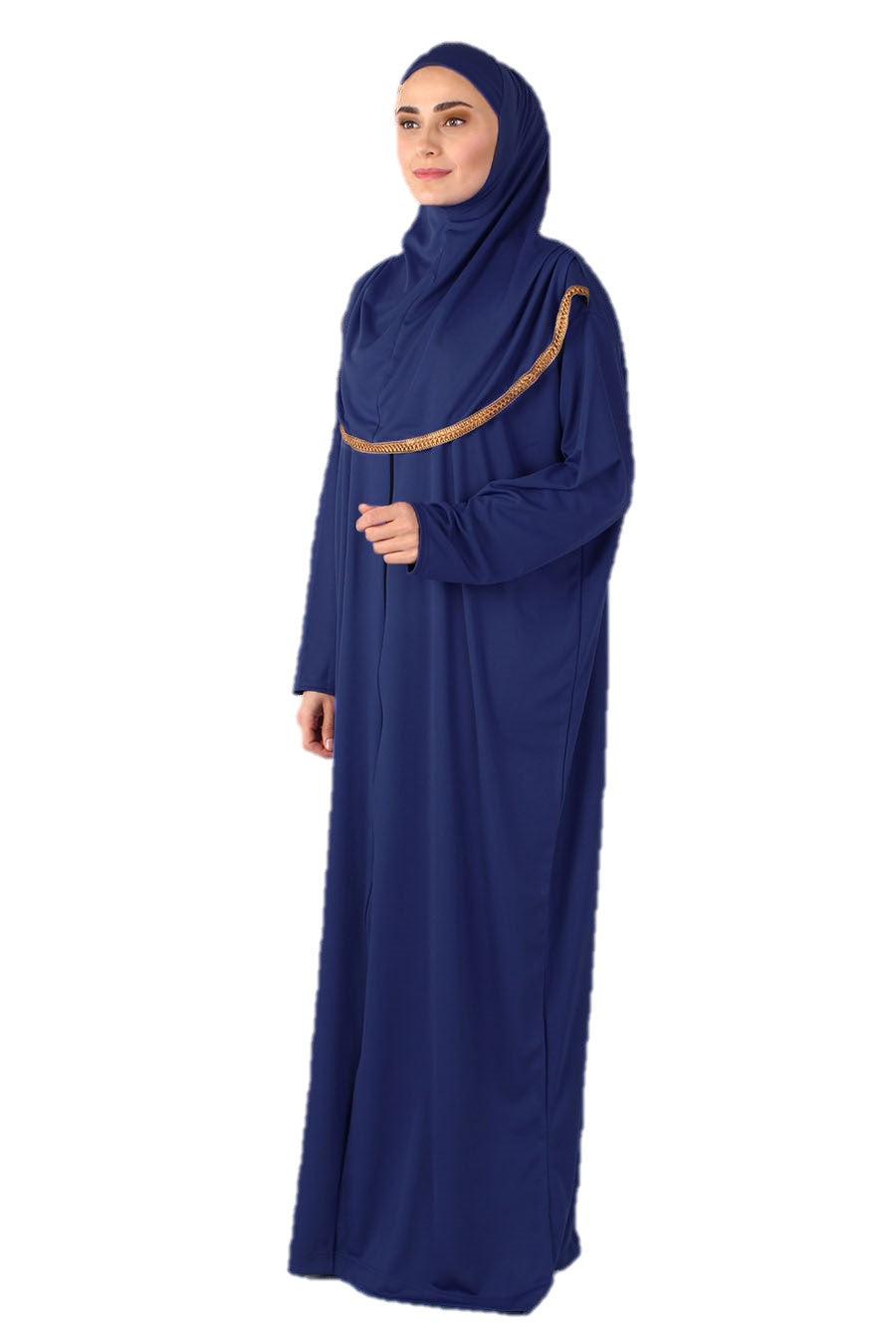 Blue Zipper Turkish Prayer Dress