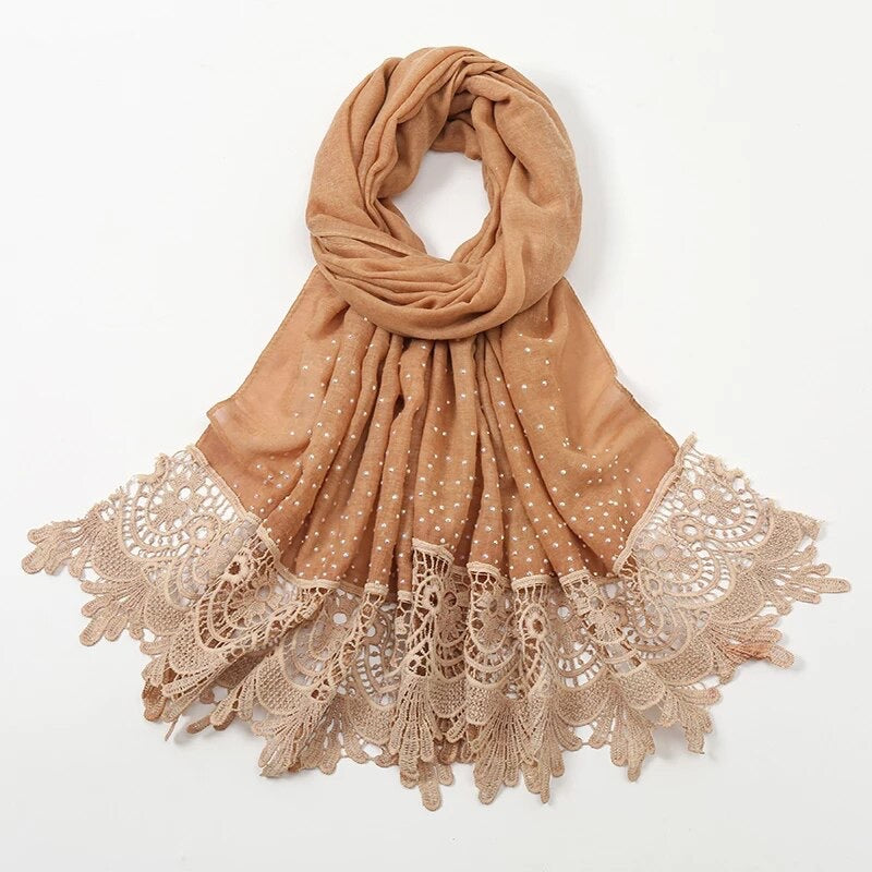 Luxury Floral Lace Hijab +