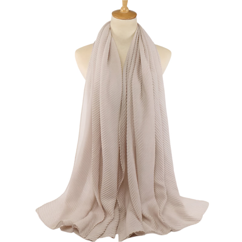 Crinkle Solid Hijab + - Chaddors