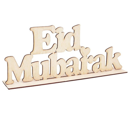 Eid Mubarak Wooden - Chaddors