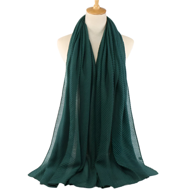 Crinkle Solid Hijab + - Chaddors