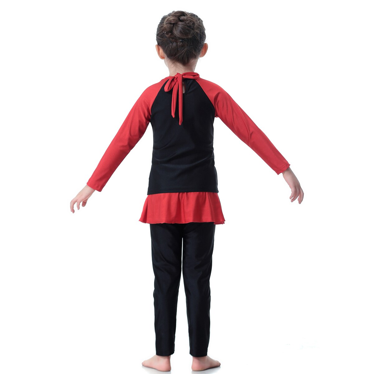 Red and Black Girls Burkini - Chaddors