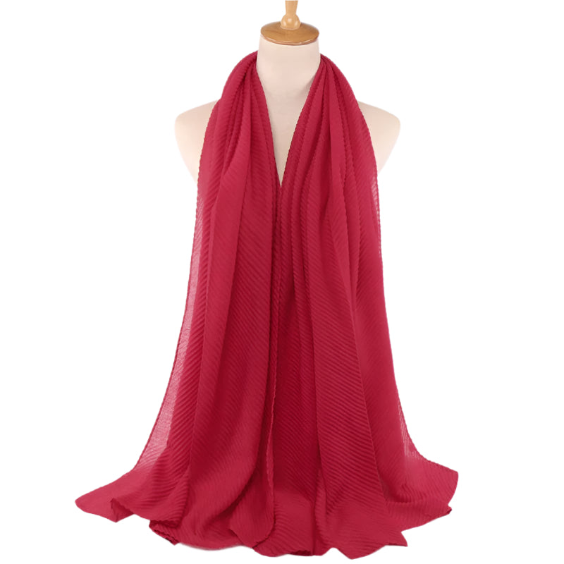 Crinkle Solid Hijab + - Chaddors