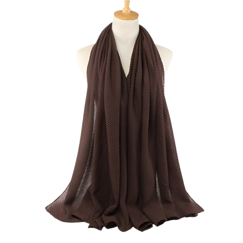 Crinkle Solid Hijab + - Chaddors