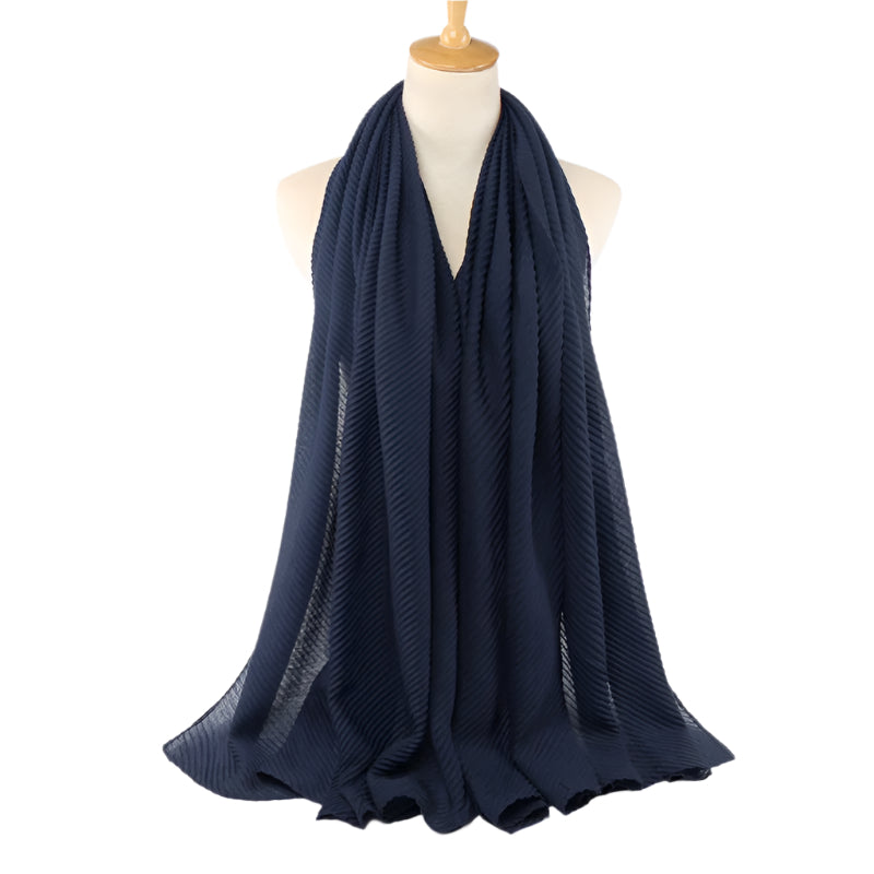 Crinkle Solid Hijab + - Chaddors