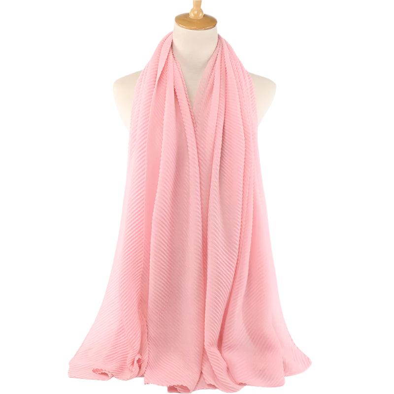 Crinkle Solid Hijab + - Chaddors