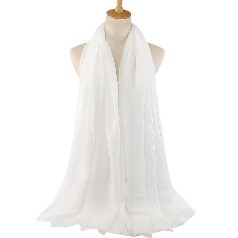 Crinkle Solid Hijab + - Chaddors